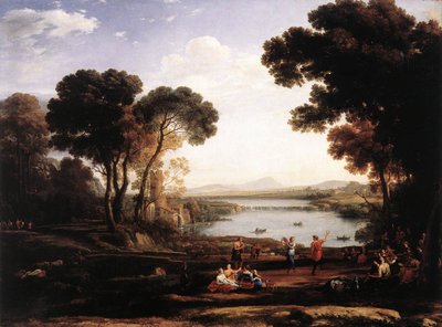 Landscape with Dancing Figures (The Mill) by Claude Lorrain